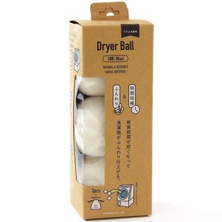 【168JAPAN】日本代購 Kogure Dryer Ball 烘乾球 3入裝 滾筒烘衣機專用 純羊毛 附收納袋