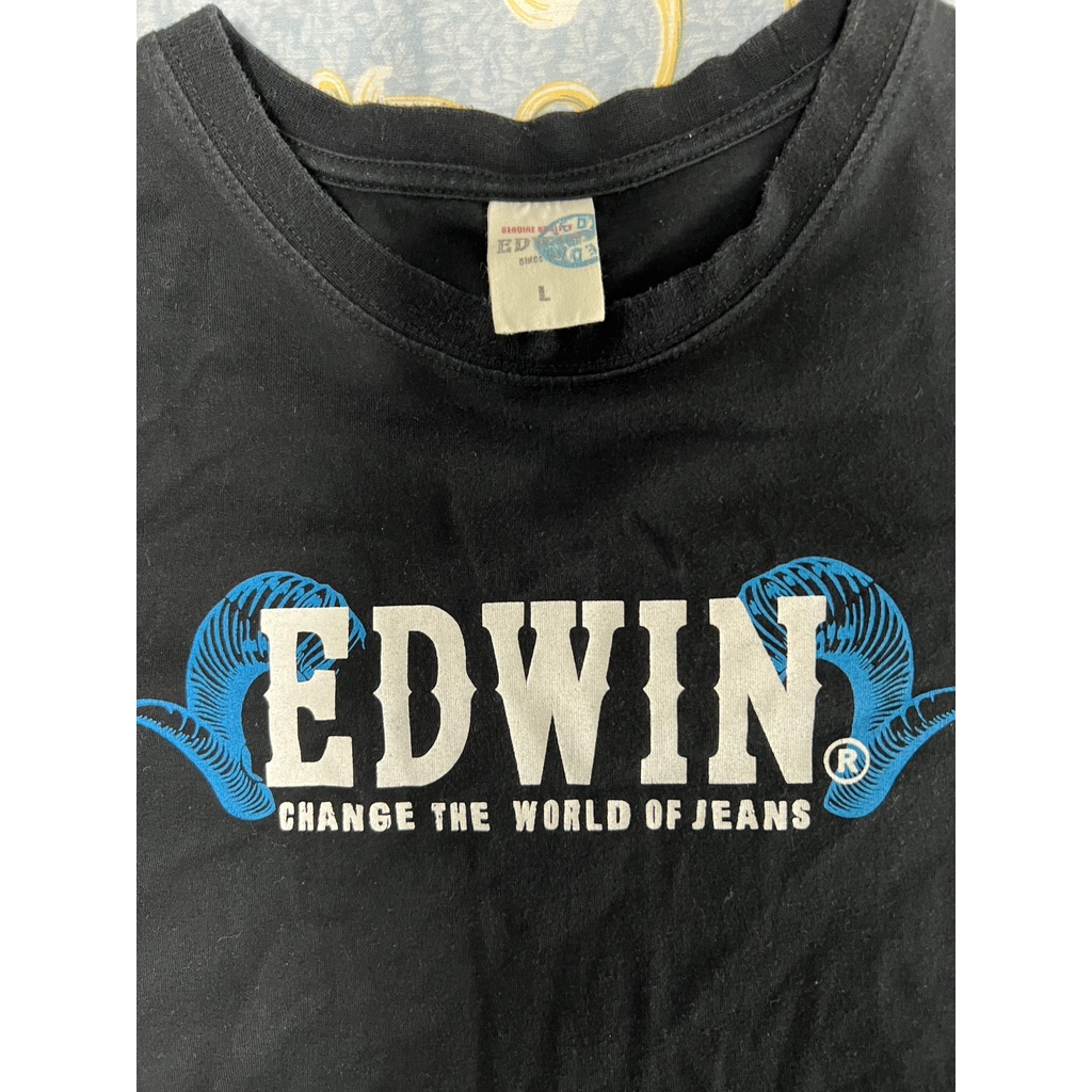 ❤️‍🔥 二手 黑色 短袖 T恤 愛德恩 EDWIN 基本款