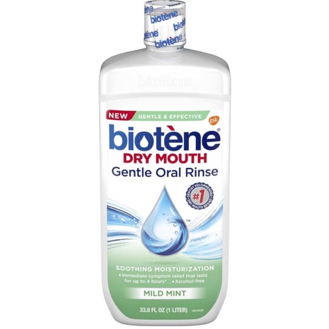 現貨 Biotene 溫和漱口水 乾口 口水 呼吸清新劑 乾口症狀緩解 溫和薄荷 34 液體盎司(約 999.6 毫升)