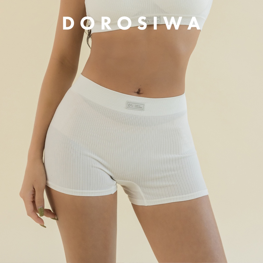 DOROSIWA 無縫編織舒適平口四角褲 無痕 超舒適 時尚穿搭 零負擔 韓星同款 女性内褲 (白色)