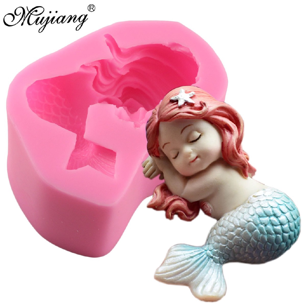 美人魚矽膠模具3d工藝肥皂樹脂粘土模具 蝦皮購物