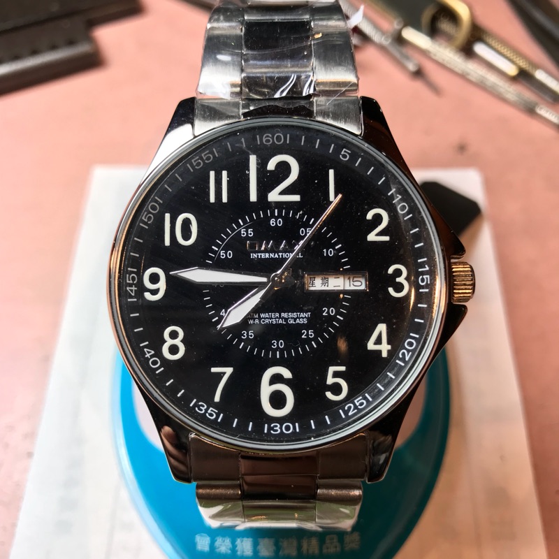 OMAX 石英防水錶 錶徑約40mm