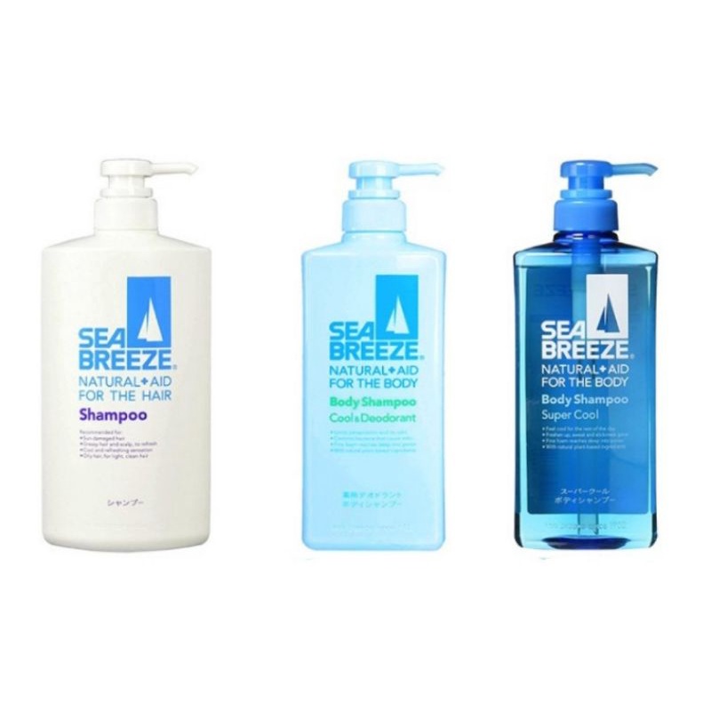 日本 SHISEIDO sea breeze 2合1清涼 / 超清涼 洗髮精 沐浴乳 600ml