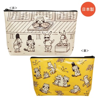 【✿佩佩部屋✿】Puchi Rascal日本正版 小浣熊 浣熊 拉斯卡爾 鳥獸戲畫 化妝包 收納包 筆袋 萬用包 小物包
