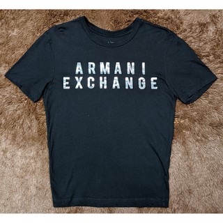 AX Armani Exchange 短袖 T-shirt S號 黑 燙銀LOGO