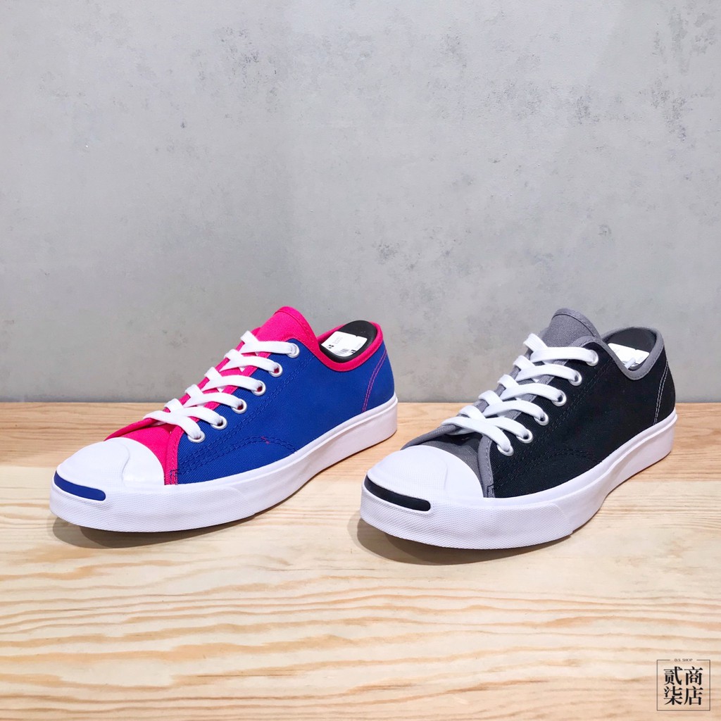 (貳柒商店) Converse JACK PURCELL 開口笑 拼接 雙色 灰黑 167920C 藍紅 167922C