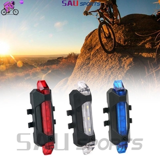 1PC 防水自行車後尾燈 LED USB 可充電夜騎安全燈-eaiove