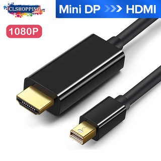 迷你顯示端口轉 HDMI 1920*1080P 電視屏幕鏡像電纜 HDMI 1.8m