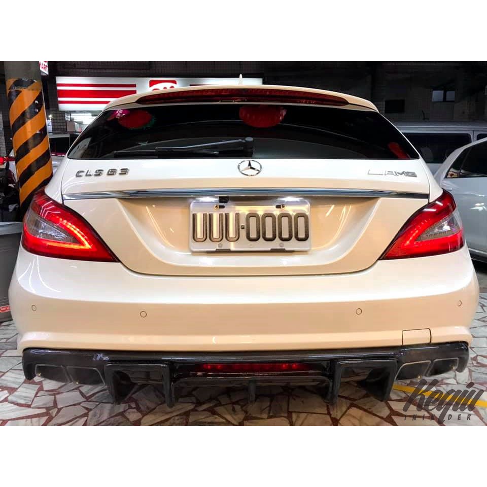 起秋汽車精品 賓士 BENZ W218 S218 CLS 350 550 63 R款 碳纖維 後下巴 後擾流 AMG