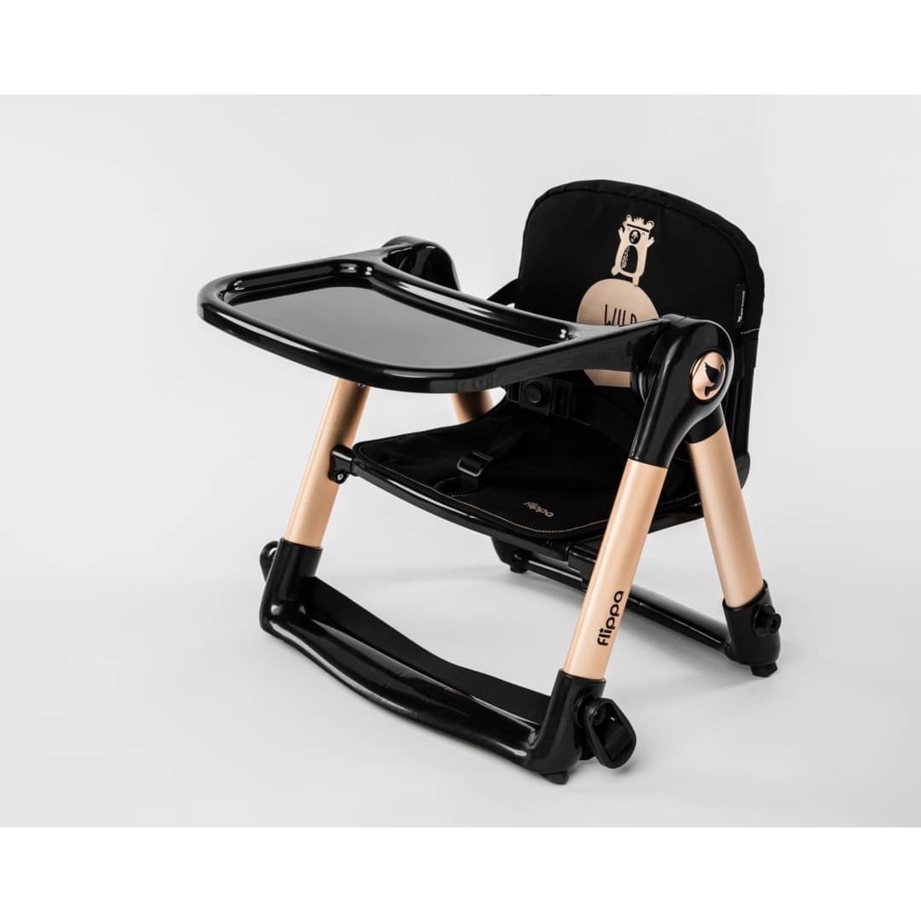 英國 Apramo折疊式兒童座椅-(新版魔法金 附提袋+餐椅坐墊)