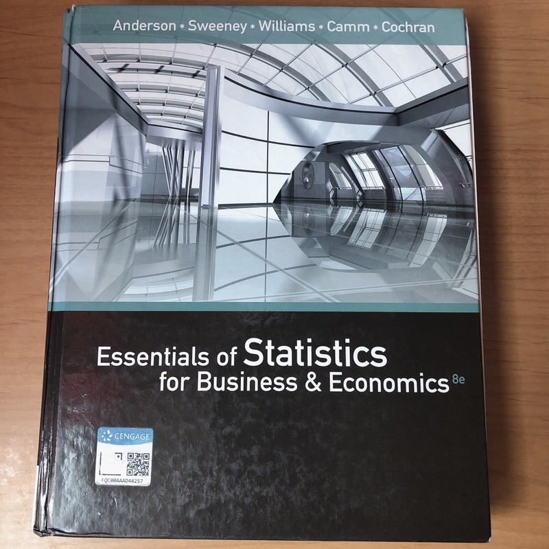 統計學  Essentials of Statistics for Business and Economics 8/e