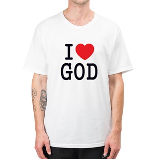 I Love God 短袖T恤 白色 我愛上帝基督耶穌聖母神教堂教會十字架班服團體服信仰