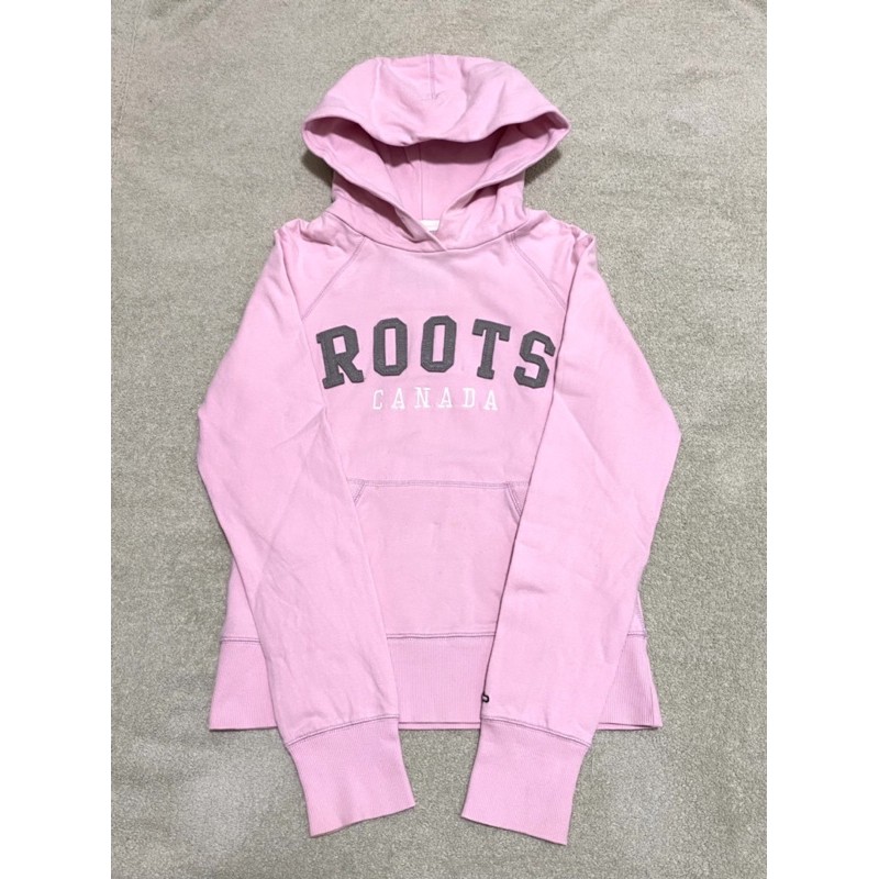 Roots 粉色 帽T 連帽上衣 XS號（S號可穿）