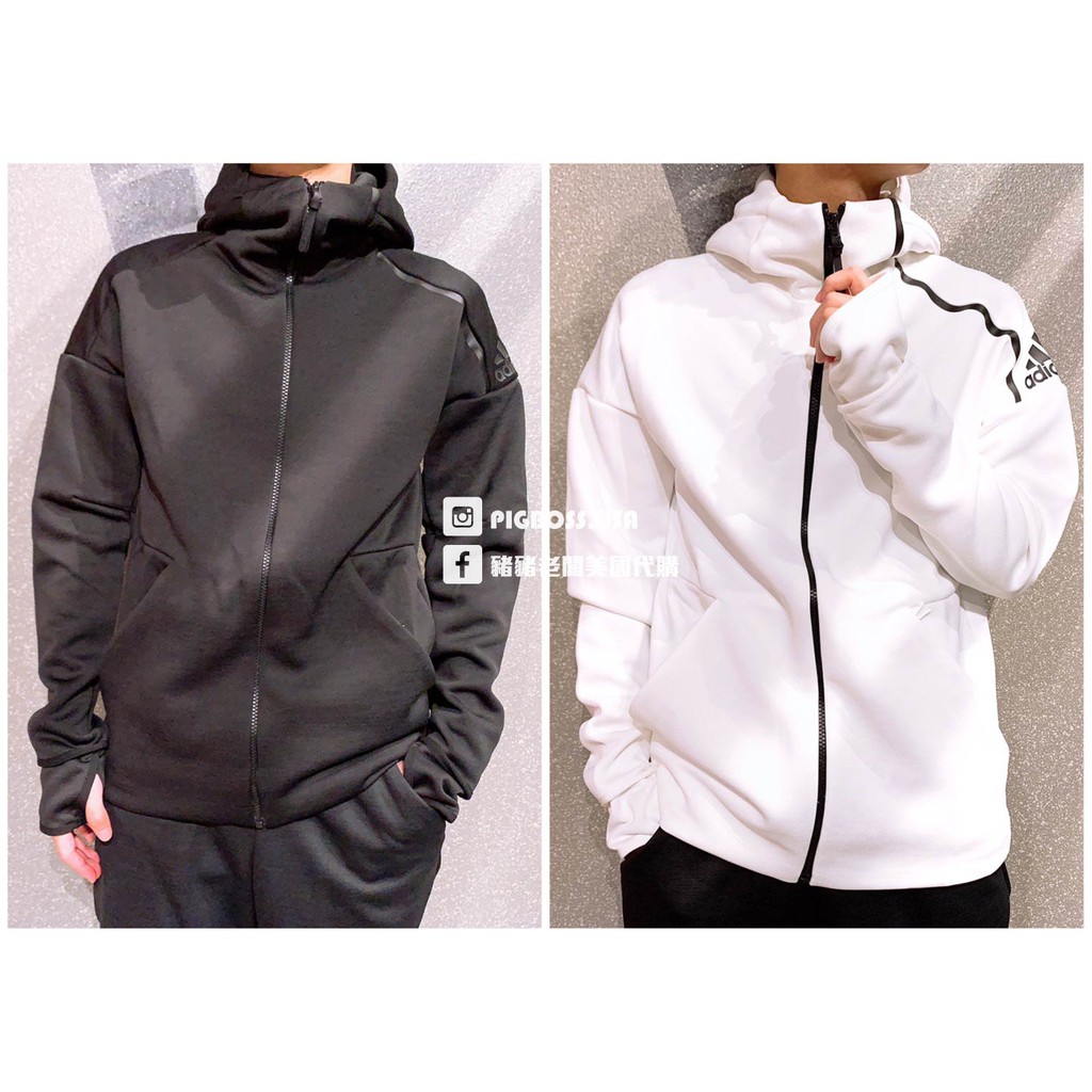 【豬豬老闆】ADIDAS Z.N.E. FR HOODIE 休閒 連帽外套 男款 黑 EB5230 白 CY9903