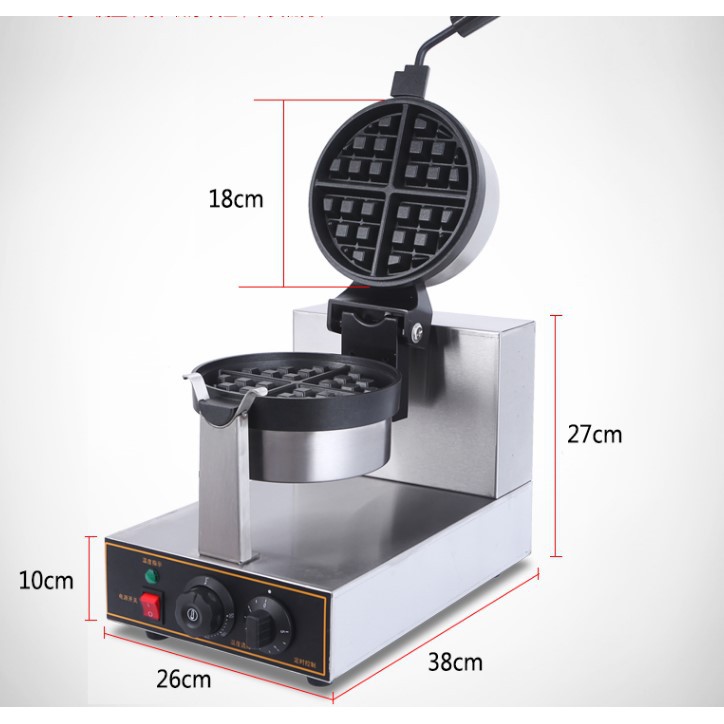已投保產物險商用營業用厚片鬆餅機全新品單片厚鬆餅機華夫餅機可旋轉電熱管式堅固耐用定溫