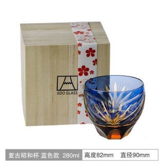 Ddshop 江戶切子杯日式硝子杯彩花切子酒杯刻花玻璃杯ins風收藏星芒杯 蝦皮購物