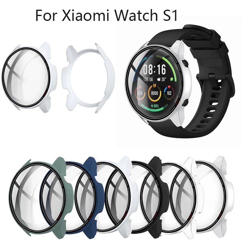 XIAOMI 小米 S1 / 運動版智能手錶保護保險槓蓋的硬邊緣屏幕玻璃保護套適用於小米 S1