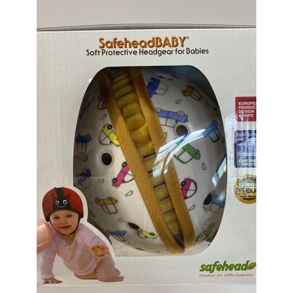 英國 SafeheadBABY 幼兒學步防撞安全帽/防撞帽/護頭帽(噗噗汽車)【二手購自蝦皮麗兒采家】