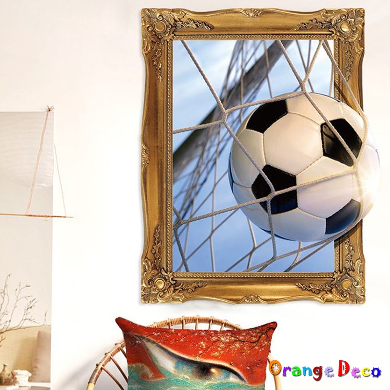 【橘果設計】足球射門 壁貼 牆貼 壁紙 DIY組合裝飾佈置