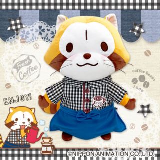 現貨 日版 SK Japan 景品 小浣熊 拉斯卡爾 Rascal 小小浣熊 Cafe 咖啡廳 制服 圍裙 大型 娃娃