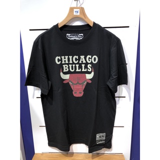 【清大億鴻】Mitchell & Ness - NBA 公牛隊短袖上衣 棉質 黑色 - MT22A-TS01CBB