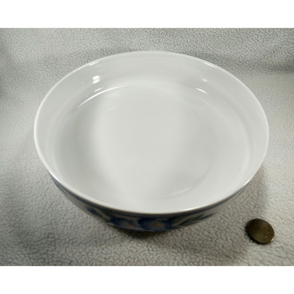藍玉花 盤 盤子 圓盤 菜盤 餐盤 水果盤 餐具 陶瓷 瓷器 食器 可用 微波爐 電鍋