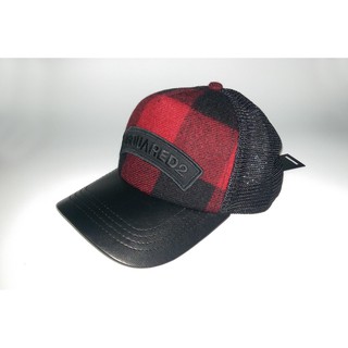 D2 DSQUARED2 2017FW 紅黑格紋網帽/棒球帽