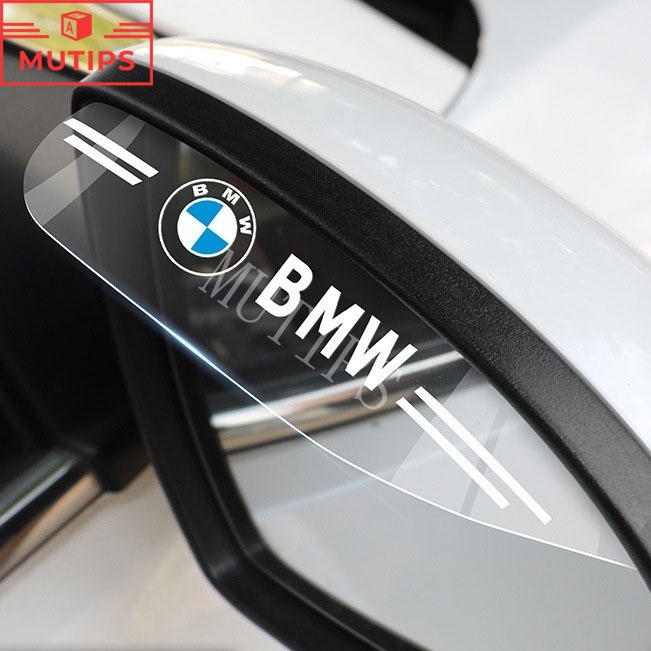寶馬2件ABS汽車後視鏡透明雨眉保護罩用於BMW E36 E46 E30 E90 F10 F30 E39 E60 X1