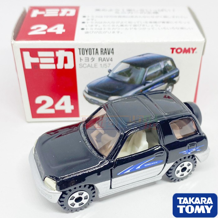 『 單位日貨 』絕版 老物 日本正版 多美 TOMICA RAV4 舊紅標 新車貼 合金 小車 附膠盒 NO.24