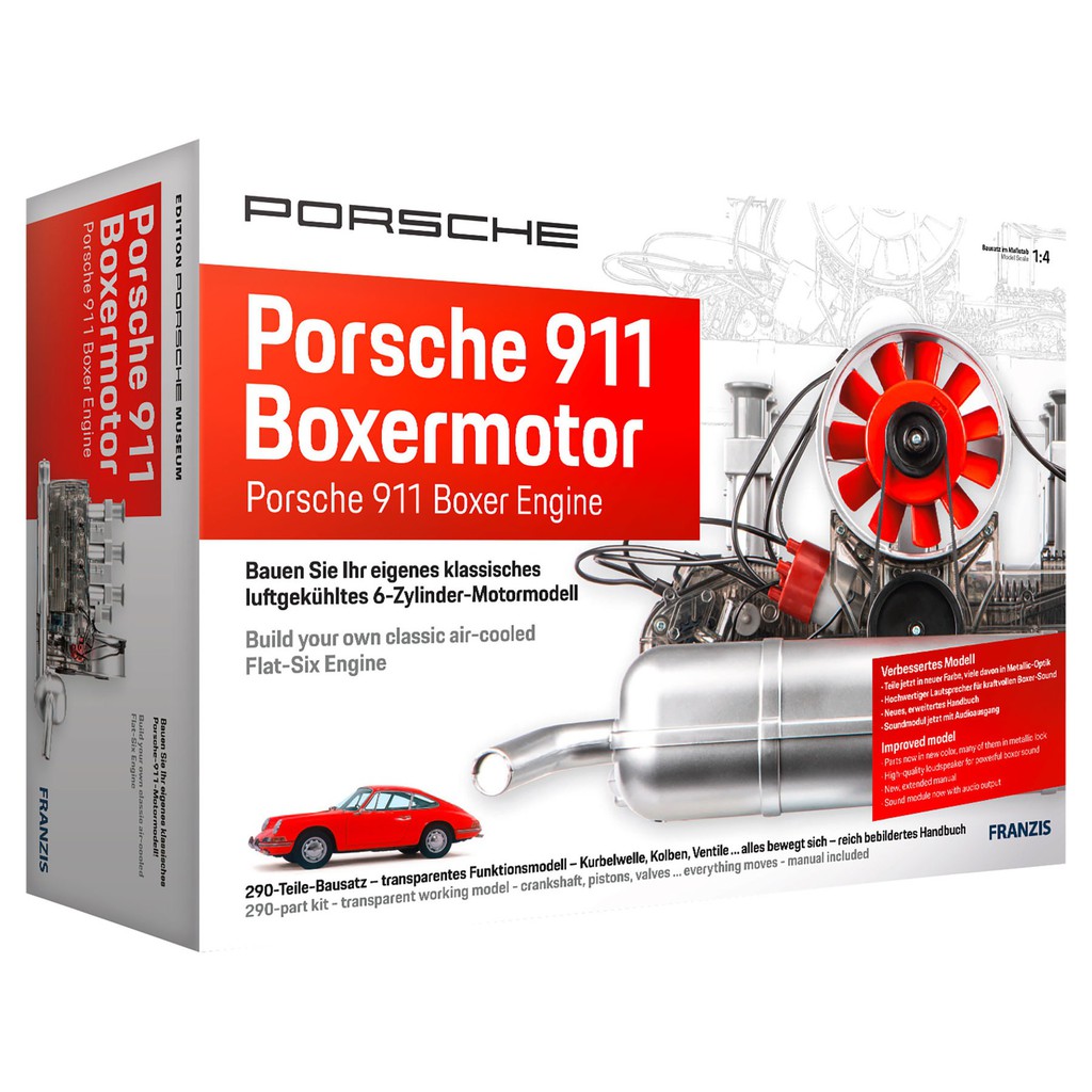 【德國Louis】Franzis Porsche 引擎模型 保時捷911六缸水平對臥發動機自組套件 編號10013374