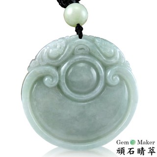 GemMaker頑石睛萃 冰糯雙貔貅A貨翡翠項鍊(372)-贈品牌手珠一條(兩款隨機擇一)【全館免運】