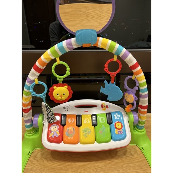 （85成新/含運）Fisher Price 費雪可愛動物鋼琴健身器