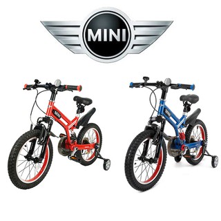 英國 MINI COOPER原廠正版授權開拓者自行車16吋16"前後擋泥板越野型兒童自行車越野腳踏車兒童三輪車 紅色藍色