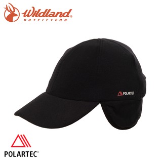 【Wildland 荒野 中性 POLARTEC 保暖遮耳球帽《黑》】P2027/棒球帽/運動帽/壓舌帽/悠遊山水