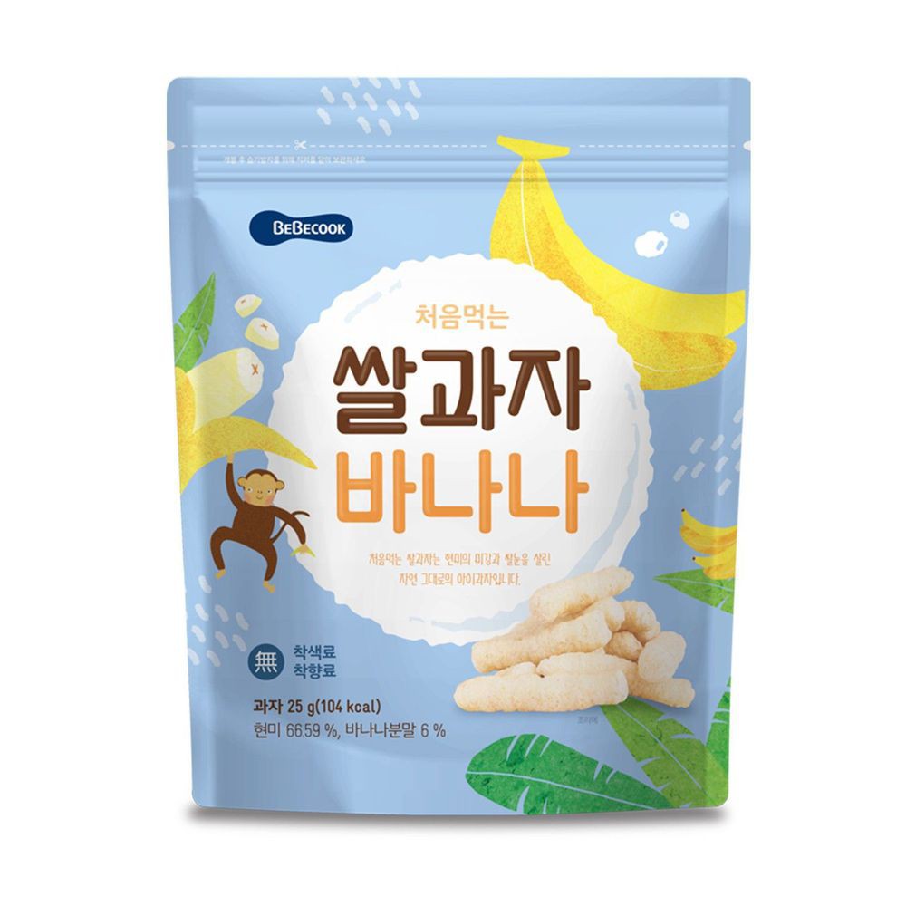 "韓國 BEBECOOK 智慧媽媽香蕉米棒 嬰兒 餅乾 零食"旺媽的奶粉+雲端發票