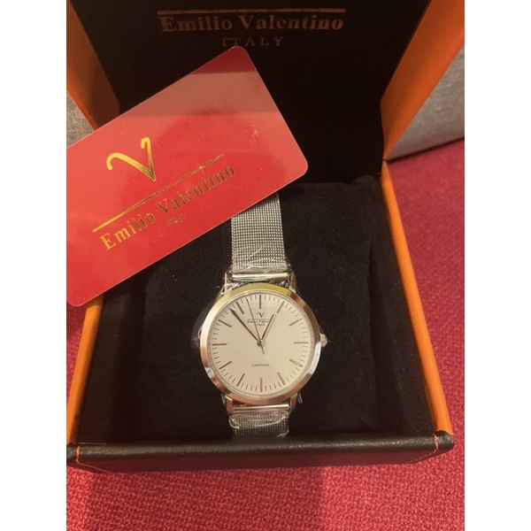 ✨范倫鐵諾 Emilio Valentino手錶 ✨百搭銀色米蘭錶帶 有保固