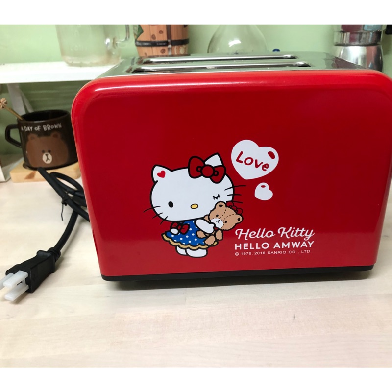 Hello kitty 多功能烤麵包機 烤吐司機/烤土司機/烤厚片機 HK-TS02 魅力紅
