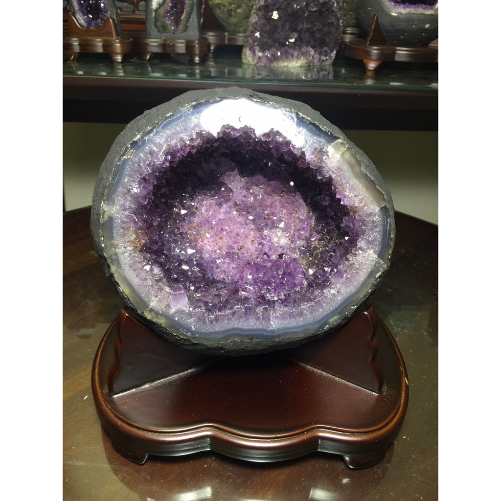 晶洞 烏拉圭 紫晶洞 巴西圓洞 土型 3.9公斤 門檔花 水晶花 巴西 洞深 稀有 避邪  招財 天然 紫水晶