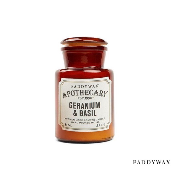 GOODFORIT/美國Paddywax Apothecary Geranium&amp;Basil羅勒天竺葵香氛蠟燭