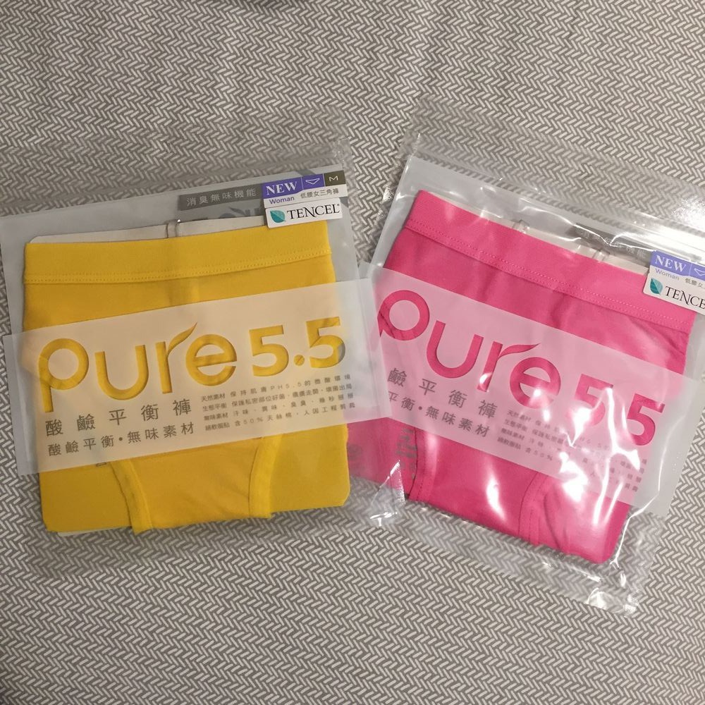 aPure 酸鹼平衡 Pure5.5 低腰女三角內褲 M (淺鵝黃 粉嫩桃)