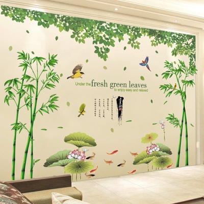 五象設計 3D 牆貼牆紙自粘仿古牆壁畫中式客廳背景牆裝飾貼紙