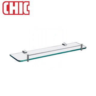 《CHIC 喜客》304不鏽鋼 玻璃平臺置物架 175.1001 附護欄化妝平臺 原色鏡面拋光 溫泉硫磺區適用【免運費】