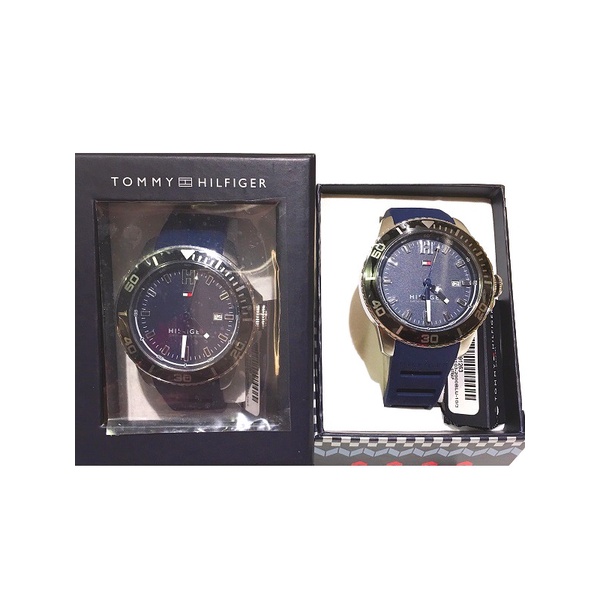 全新未使用-TOMMY HILFIGER 1791263 藍色錶盤 男士手錶--$3000