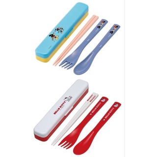 日本代購 skater 日本製 卡通 抗菌無聲 超薄 筷子 叉子 湯匙 三件套餐具 TAC1AG