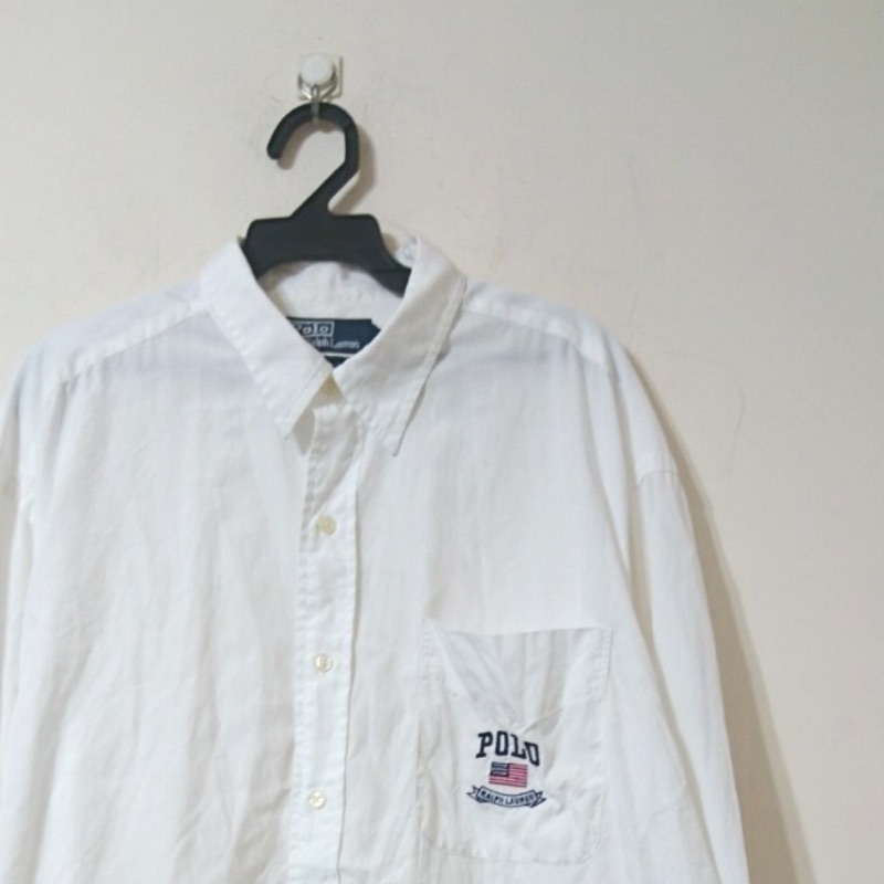 Ralph Lauren polo 白色簡約質感設計 英倫風格 長袖襯衫 20190823-3