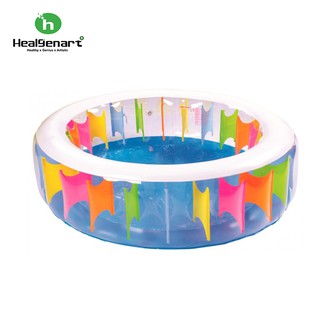 【Healgenart】彩虹充氣泳池 175cm 親子大型水池 圓型親子遊戲池 戲水池 游泳池 泳池 玩水池 充氣池