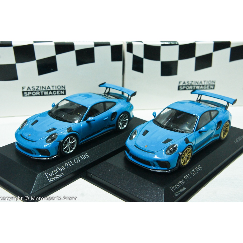 【現貨特價】1:43 Minichamps Porsche 911 GT3 RS 991.2 2018 藍色 ※限量※