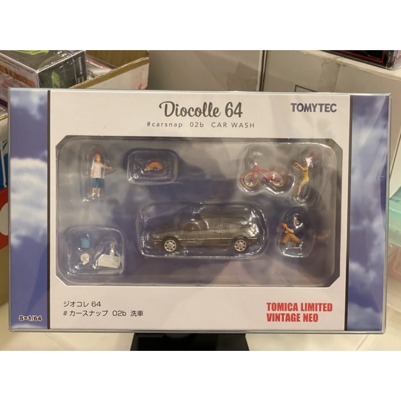 Tomytec Diocolle 64 #CarSnap 02b Car Wash 洗車 Tomica TLV