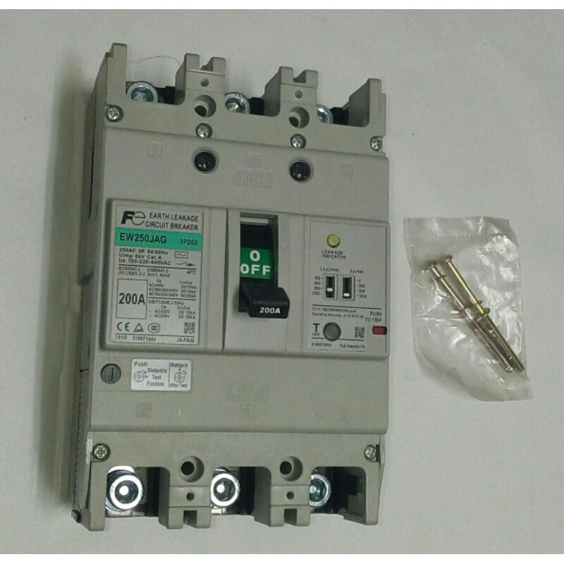 富士漏電遮断器　EW250JAGU 3P 150A Fuji Electric EW250JAGU-3P150 Circuit Breaker 3 Pole 50/60Hz