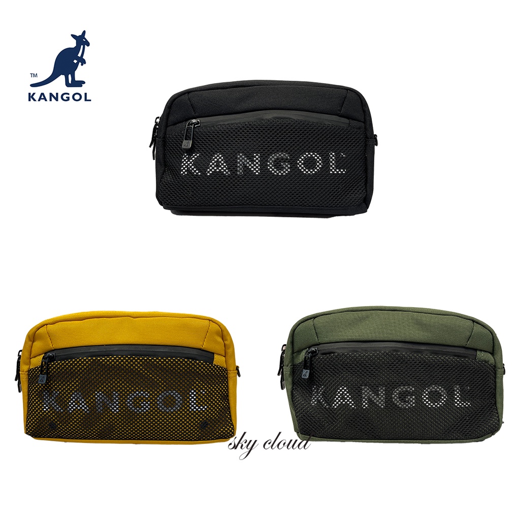 KANGOL袋鼠 網格胸包 腰包 新款 多色 經典LOGO文字背帶【61251782】行旅包鋪